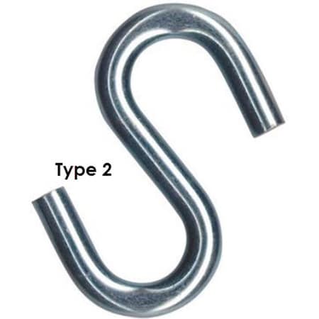 #66 S-HOOK 250PC/CTN, ZP, 7906635